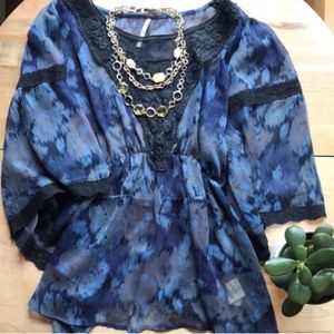 Free People Sheer Feminine Blouse